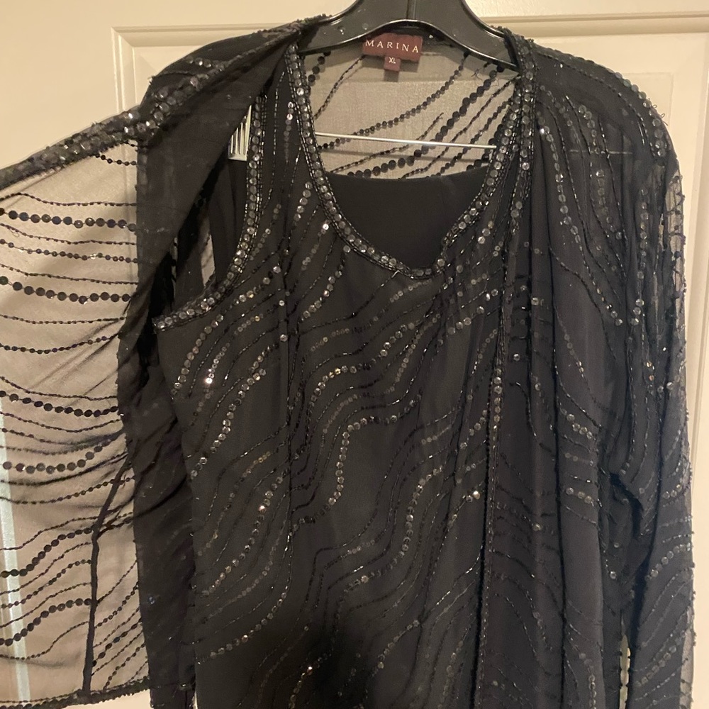 Marina XL chiffon jacket and tank black xl